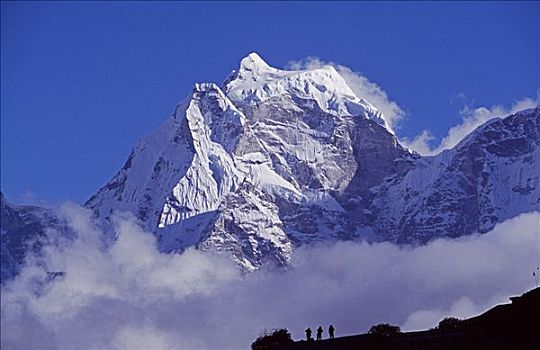 攀登者,山脊,河谷,摄影,冰河,喜玛拉雅,顶峰