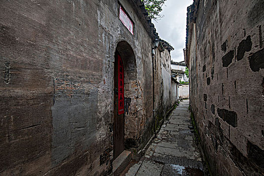 安徽黟县宏村宁静的小巷