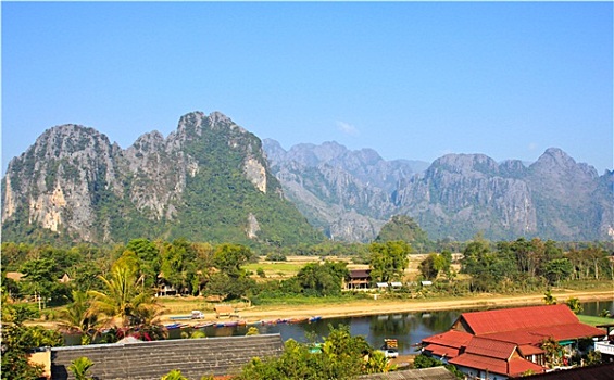 风景,万荣,老挝