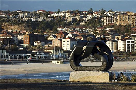 雕塑,海洋,2006年,户外,展示,海滩,走,悉尼,新南威尔士,澳大利亚