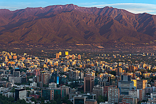 智利圣地牙哥,安迪斯山脉,背景,圣地亚哥,智利