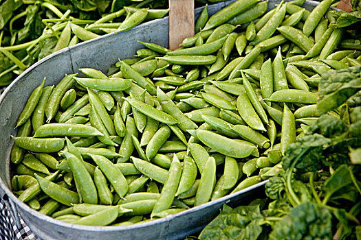 新鲜,豌豆,农贸市场