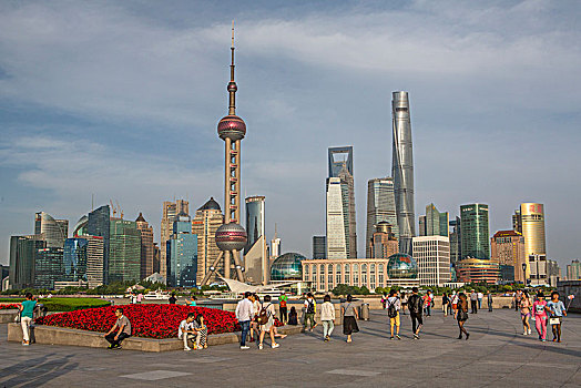中国,上海,外滩,东方明珠电视塔,世界金融中心,塔