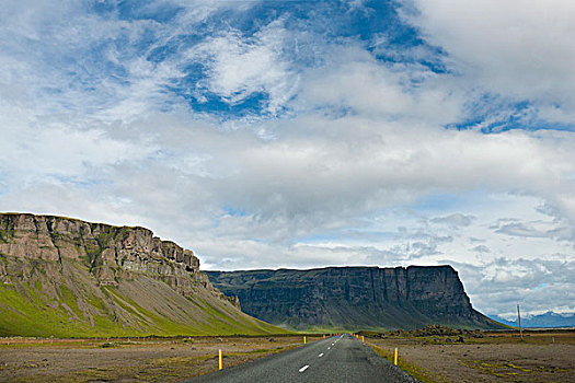 冰岛,道路,悬崖