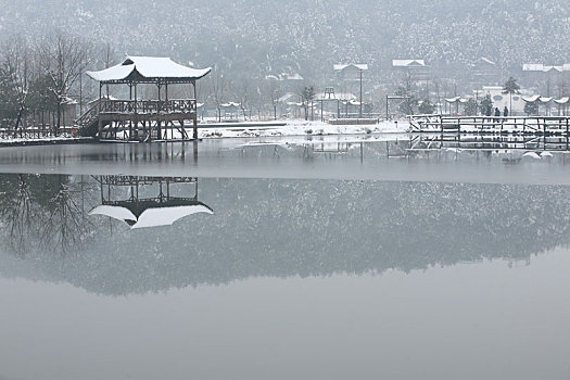 水面,宁静,水乡,倒影