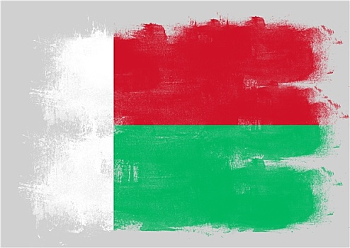 旗帜,马达加斯加,涂绘,画刷