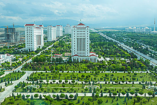 土库曼斯坦,阿什哈巴德,新,城市,复杂