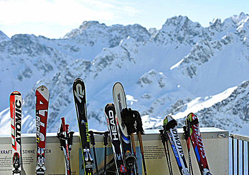 滑雪,顶峰,山,奥伯斯多夫,巴伐利亚,德国,欧洲