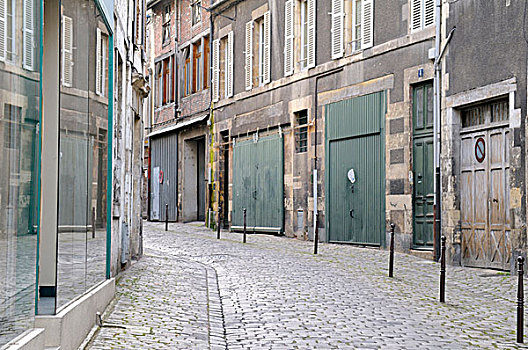 法国,勃艮第,狭窄街道,商店