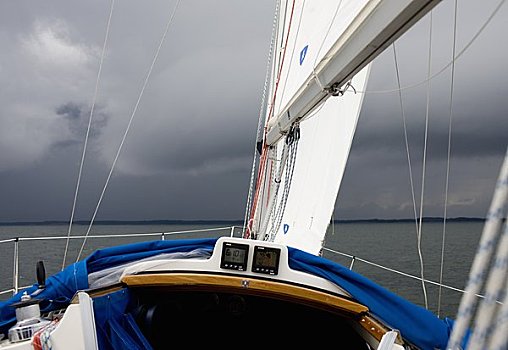 帆船,风暴,天气