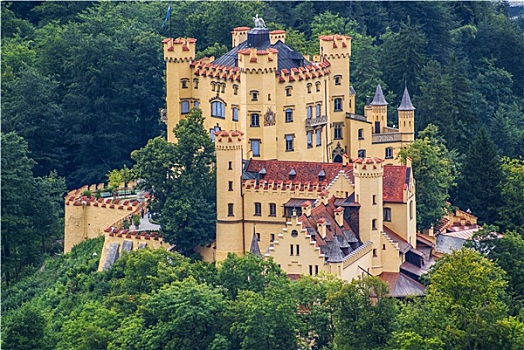 旧天鹅堡,城堡,巴伐利亚阿尔卑斯山,德国