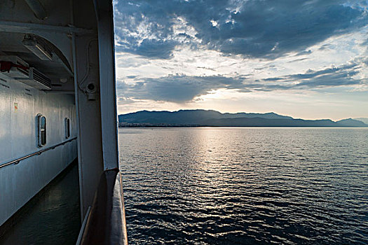 海洋,船,靠近,分开,达尔马提亚,克罗地亚