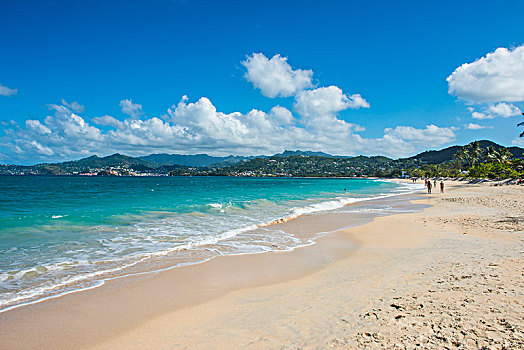 长,沙滩,格兰德安塞,格林纳达,加勒比