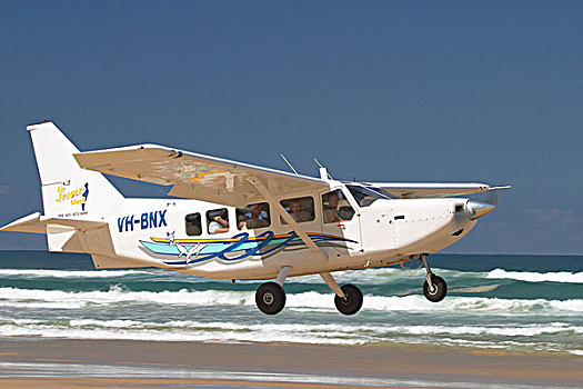 飞机,70多岁,五个,英里,海滩,弗雷泽岛,昆士兰,澳大利亚