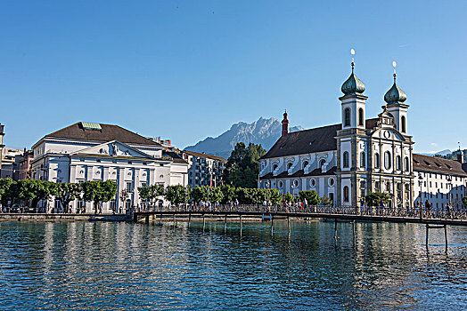 耶稣会,教堂,琉森湖,瑞士