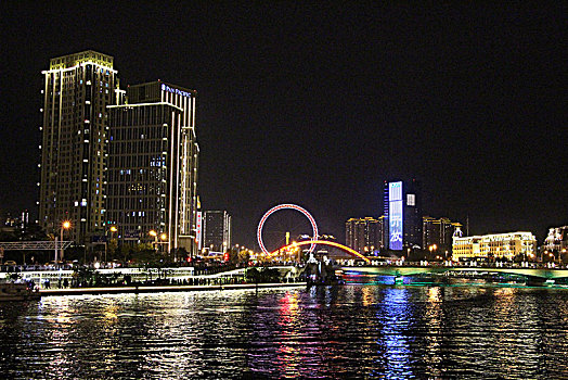 天津海河夜景