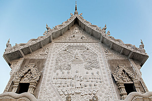 浮雕,寺院,庙宇,佛教,壁画,清莱,省,北方,泰国,亚洲