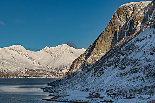 欧洲,挪威,特罗姆斯,途中,冬季风景
