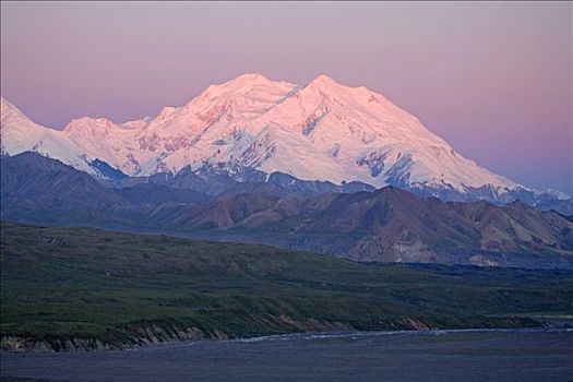 山,麦金利山,风景,中心,德纳里峰国家公园,阿拉斯加