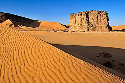 石头,排列,沙丘,塔西里,国家,公园,世界遗产,阿尔及利亚,撒哈拉沙漠,北非