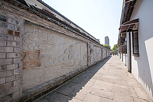 历史文化街区,浮雕,墙面,建筑群
