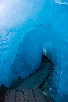 排水槽,冰川,2009年,瑞士,欧洲