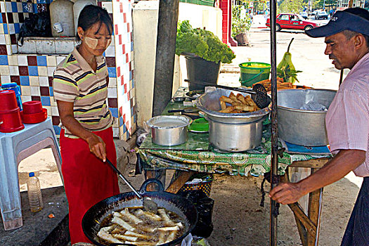 街道,销售,仰光,缅甸