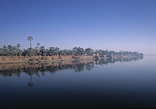 堤岸,尼罗河,路克索神庙,埃及