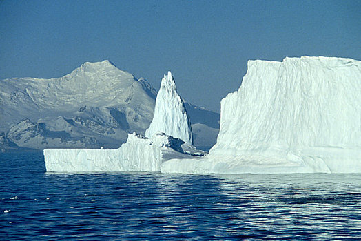 南极,冰山,堆积,正面,岛屿