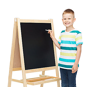 人,广告,孩子,教育,概念,高兴,小男孩,黑板,粉笔