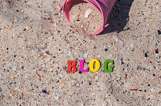 文字,博客,海洋,沙子