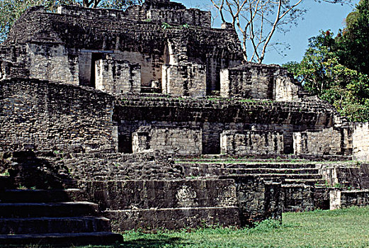 古遗址,庙宇,中心,卫城,玛雅,危地马拉