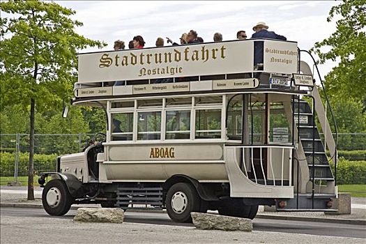 旧式,公交车,街道,柏林,德国,欧洲