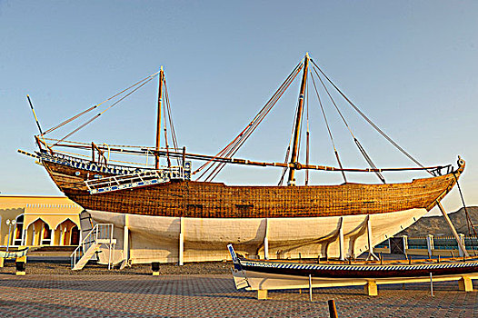 阿曼苏丹国,灰尘,独桅三角帆船