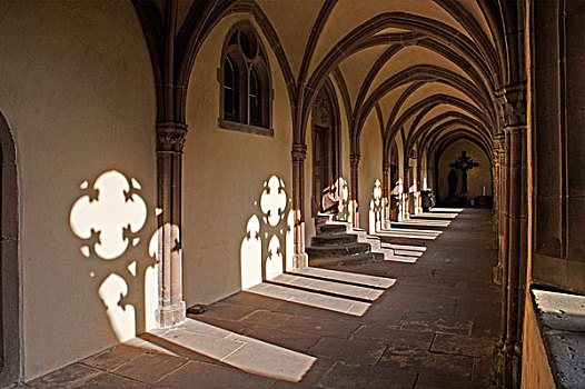 回廊,寺院,教堂,莱茵兰普法尔茨州,德国,欧洲