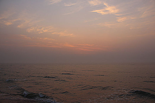 海岸,朝霞