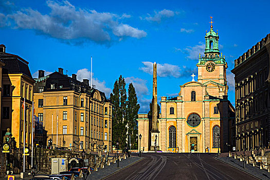 街景,斯德哥尔摩,大教堂,斯德哥尔摩大教堂,教堂,格姆拉斯坦,老城,瑞典