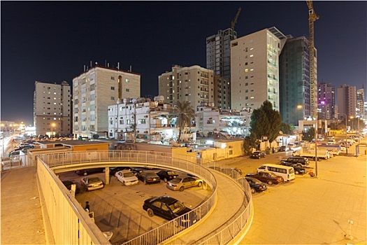 住宅,建筑,城市,科威特,夜晚,十二月,中东