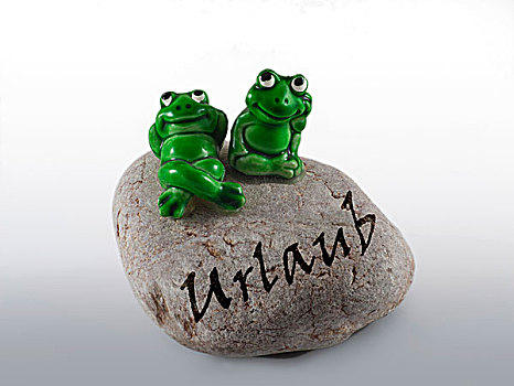 青蛙,塑像,石头,铭刻,休假,德国
