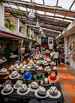 阔边帽,博物馆,店,室内,昆卡,省,厄瓜多尔,南美