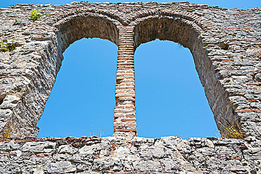 石头,拱形,罗马,遗址,世界遗产,阿尔巴尼亚,欧洲