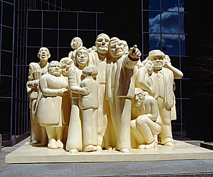 雕塑,正面,蒙特利尔,魁北克,加拿大