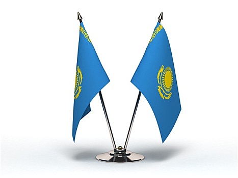 微型,旗帜,哈萨克斯坦,隔绝