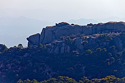 黄山,怪石,自然景观