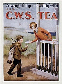 茶,广告,卡,20世纪20年代,艺术家,未知