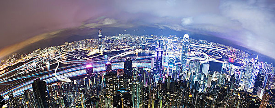 香港,夜晚,长时间曝光