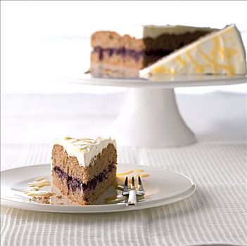 蓝莓蛋糕,荞麦,面粉