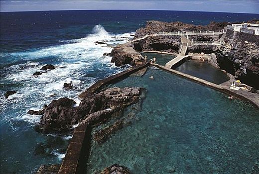 海水,游泳池,帕尔玛,加纳利群岛,西班牙,欧洲