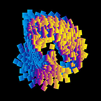 抽象五颜六色的漩涡形状图,设计元素