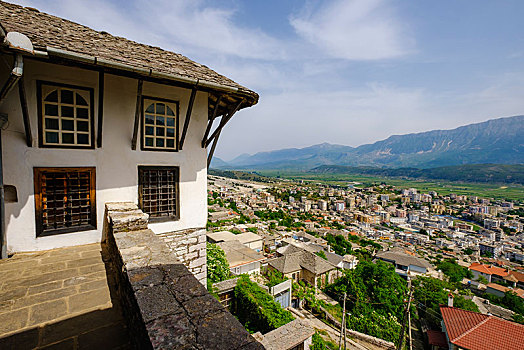 风景,房子,牢固,吉洛卡斯特拉,阿尔巴尼亚,欧洲
